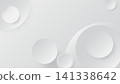 Clean minimalist circular element white background with soft gradient and shadow, modern 3d paper-cut or layered. Ideal for professional presentations, UI design and clean product backdrop. Vector. 141338642