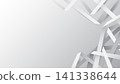 Clean minimalist interwoven ribbons white background with soft gradient and shadow, modern 3d paper-cut or layered. Ideal for professional presentations, UI design and clean product backdrop. Vector. 141338644