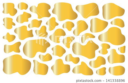 Set of gold organic shapes. liquid shapes, graphic design elements. Bright luxury color Set of gold organic shapes. liquid shapes, graphic design elements. Bright luxury color 141338896