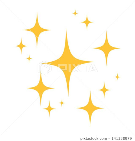 Yellow sparkle, sparkling stars, shiny flashes of fireworks. Collection original stars Yellow sparkle, sparkling stars, shiny flashes of fireworks. Collection original stars 141338979