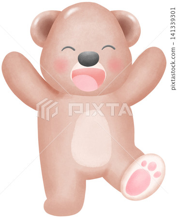 Bear Cute Watercolor Animal Character Bear Cute Watercolor Animal Character 141339301