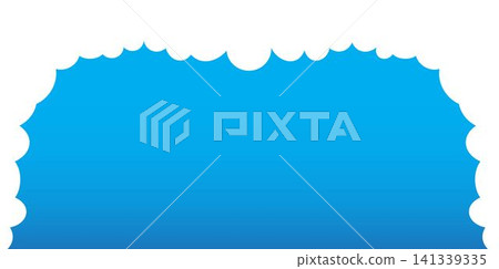 Clouds wide border on blue background. Panorama for banner, template Clouds wide border on blue background. Panorama for banner, template 141339335