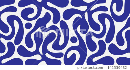 Modern wall art with organic irregular geometric shapes. Minimalistic image for creative design in style retro Modern wall art with organic irregular geometric shapes. Minimalistic image for creative design in style retro 141339482