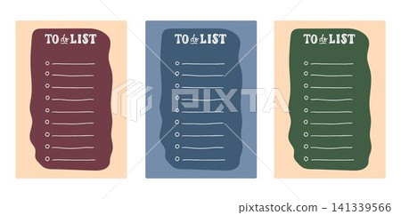 Set of trendy minimalist planner in pastel colors. For menu, to-do list. Template in textured hand-drawn style in pastel colors Set of trendy minimalist planner in pastel colors. For menu, to-do list. Template in textured hand-drawn style in pastel colors 141339566