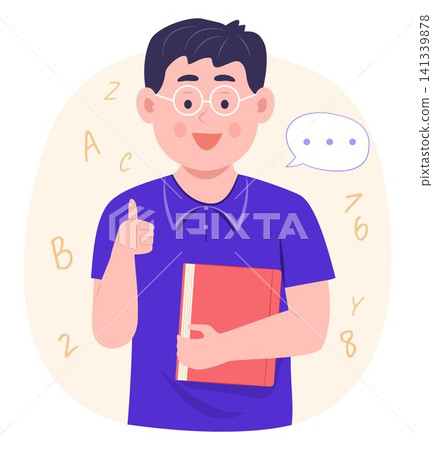 Happy Cute Student Pupil Boy Holding a Book and Doing Thumbs Up for Reading and Education Concept Illustration Clip Art Happy Cute Student Pupil Boy Holding a Book and Doing Thumbs Up for Reading and Education Concept Illustration Clip Art 141339878