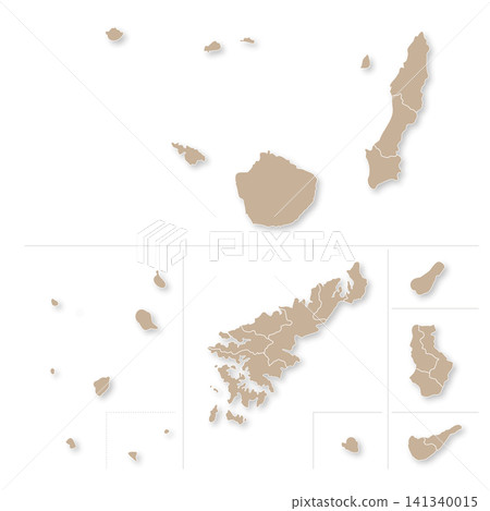鹿兒島縣偏遠島嶼地圖 鹿兒島縣偏遠島嶼地圖 141340015