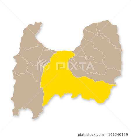 Map of Toyama Prefecture and Toyama City Map of Toyama Prefecture and Toyama City 141340139