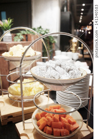 Fresh tradition buffet fruits in bar Fresh tradition buffet fruits in bar 141340583