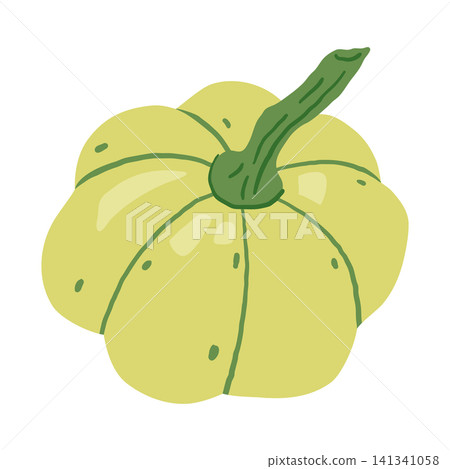 Green pumpkin illustration Green pumpkin illustration 141341058