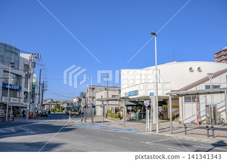 神奈川縣藤澤市的城市景觀:長後站和巴士站 神奈川縣藤澤市的城市景觀:長後站和巴士站 141341343