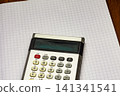 On a sheet of paper in the cage is a calculator 141341541
