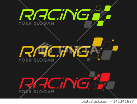 A set of stickers for racing competitions. A design for a team of drivers and fans. Design for printing on T-shirts, apparel, and souvenirs. Typography option, banner/poster. Contemporary style A set of stickers for racing competitions. A design for a team of drivers and fans. Design for printing on T-shirts, apparel, and souvenirs. Typography option, banner/poster. Contemporary style 141341687