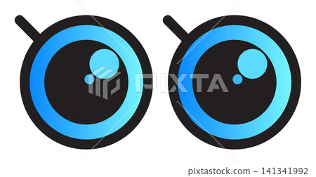 An illustration of someone looking surprised with big, bulging eyes. An illustration of someone looking surprised with big, bulging eyes. 141341992