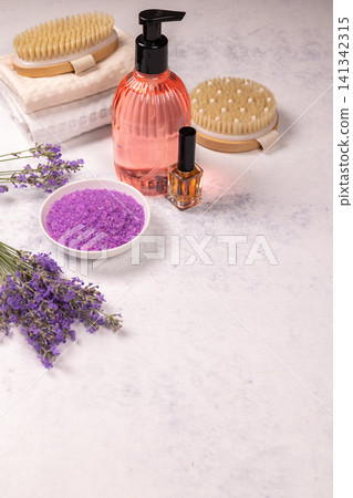 Creating a home spa experience with lavender beauty products Creating a home spa experience with lavender beauty products 141342315