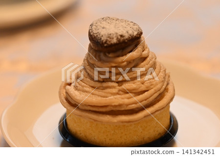 Mont Blanc, a sweet and delicious chestnut cake. Mont Blanc, a sweet and delicious chestnut cake. 141342451