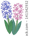 Hyacinth flower in pixel art 141342932