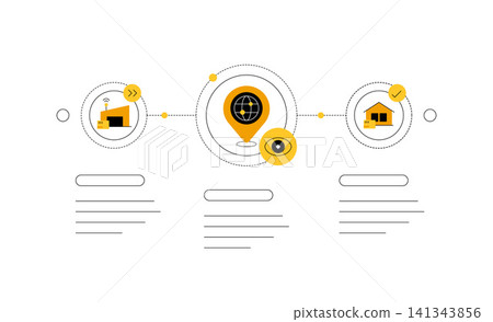 Logistics. Delivery tracking and processes. Abstract timeline Logistics. Delivery tracking and processes. Abstract timeline 141343856