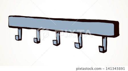 Wall hook. Vector drawing Wall hook. Vector drawing 141343891