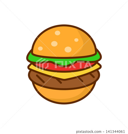 Delicious burger icon food beverages simple and modern Delicious burger icon food beverages simple and modern 141344061