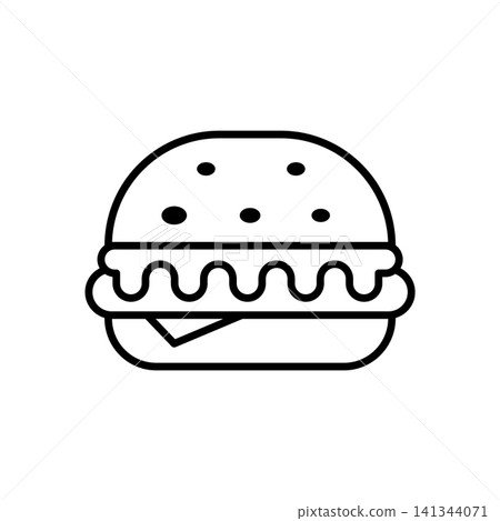 Delicious burger icon food beverages simple and modern Delicious burger icon food beverages simple and modern 141344071