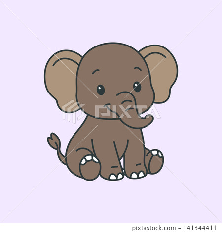 Cute cartoon elephant coloring book illustration vector design templates Cute cartoon elephant coloring book illustration vector design templates 141344411