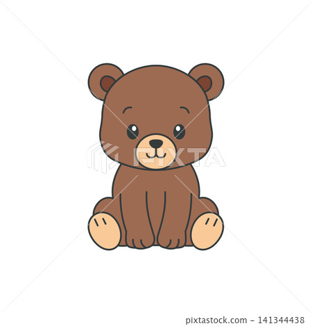 Cute cartoon Bear coloring book illustration vector design templates simple and modern Cute cartoon Bear coloring book illustration vector design templates simple and modern 141344438