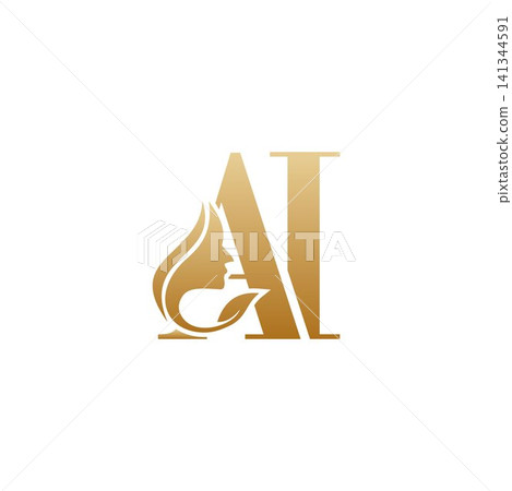 Initial AI face beauty logo design templates Initial AI face beauty logo design templates 141344591