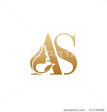 Initial AS face beauty logo design templates Initial AS face beauty logo design templates 141344606