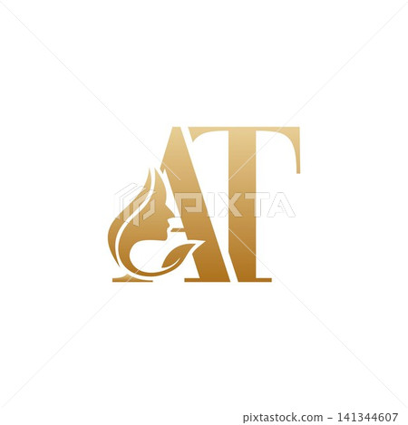 Initial AT face beauty logo design templates Initial AT face beauty logo design templates 141344607