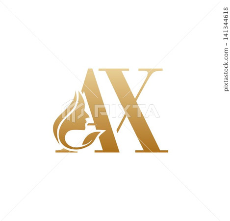 Initial AX face beauty logo design templates Initial AX face beauty logo design templates 141344618