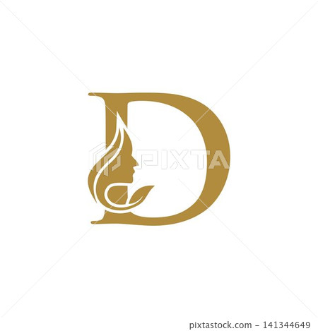 Initial D face beauty logo design templates Initial D face beauty logo design templates 141344649