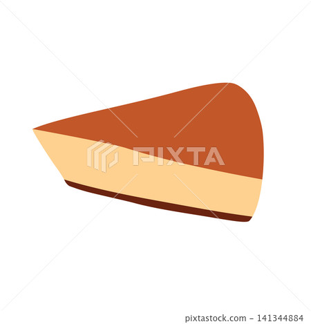 A simple illustration of a soufflé cheesecake A simple illustration of a soufflé cheesecake 141344884