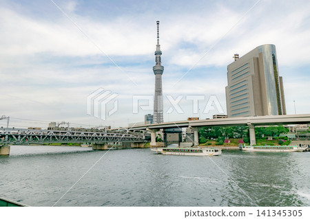 從隅田川看到的天空樹 從隅田川看到的天空樹 141345305