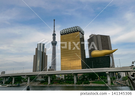 Sky tree seen from the Sumida River Sky tree seen from the Sumida River 141345306