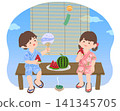 Children enjoying summer by eating watermelon Children enjoying summer by eating watermelon 141345705