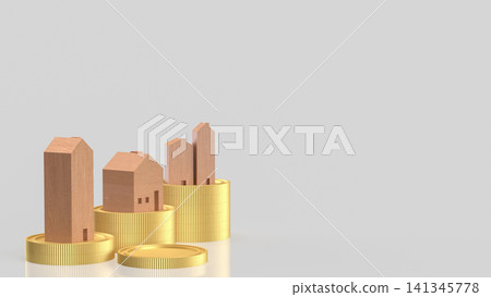 Rising Property Values and Real Estate Investment Growth Concept 3d render. Rising Property Values and Real Estate Investment Growth Concept 3d render. 141345778