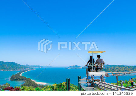 Amanohashidate in Kyoto, amidst the fresh greenery of spring. Amanohashidate in Kyoto, amidst the fresh greenery of spring. 141345829
