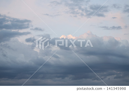 evening sky and clouds. Dim sky background. evening sky and clouds. Dim sky background. 141345998