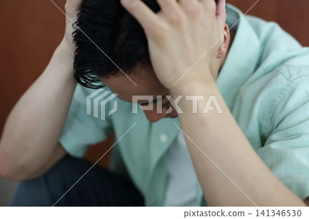 A troubled man's image A troubled man's image 141346530