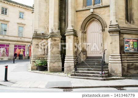 Historic honey-colored stone buildings: The cityscape of Bath, a UNESCO World Heritage Site in the UK. Historic honey-colored stone buildings: The cityscape of Bath, a UNESCO World Heritage Site in the UK. 141346779