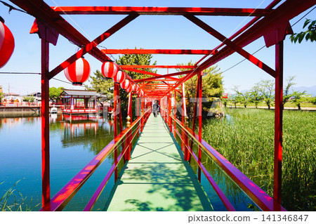 Mount Ontake, Hakuryu Shrine, Gotanda Marsh, Torii gate, Bridge, Gunma, Isesaki Mount Ontake, Hakuryu Shrine, Gotanda Marsh, Torii gate, Bridge, Gunma, Isesaki 141346847
