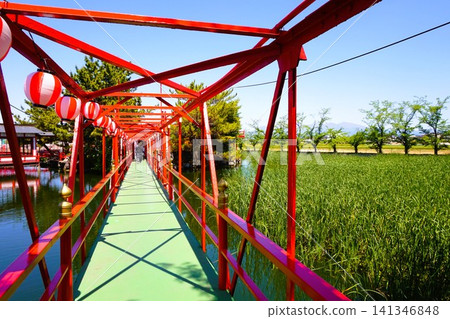 Mount Ontake, Hakuryu Shrine, Gotanda Marsh, Torii gate, Bridge, Gunma, Isesaki Mount Ontake, Hakuryu Shrine, Gotanda Marsh, Torii gate, Bridge, Gunma, Isesaki 141346848