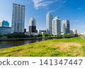 橫濱灣地區一棟塔樓公寓的景色 橫濱灣地區一棟塔樓公寓的景色 141347447