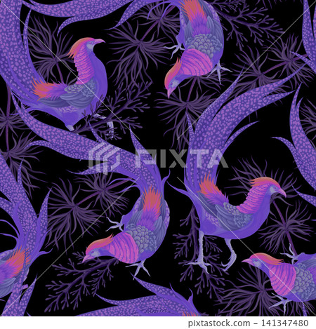 Seamless pattern with vivid pleasant. Vector. 141347480