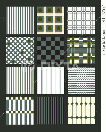 Christmas Geometrical Seamless Patterns Collection with Stripes Checks Dots Waves Minimal Holiday Designs Christmas Geometrical Seamless Patterns Collection with Stripes Checks Dots Waves Minimal Holiday Designs 141347554