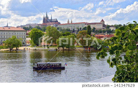 river Vltava and Prague castle river Vltava and Prague castle 141347629