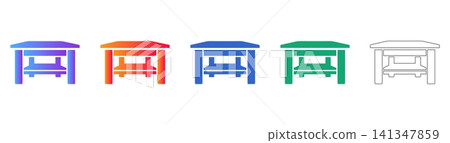 Minimalist Low Bench Icons for Modern Spaces Minimalist Low Bench Icons for Modern Spaces 141347859