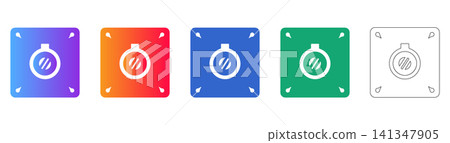 Circular Gauge Icon Set 141347905