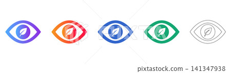 Eco Friendly Eye Sustainability Icons 141347938