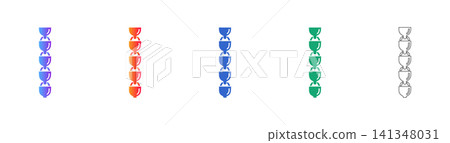 Chain Link Component Vector Icons Chain Link Component Vector Icons 141348031